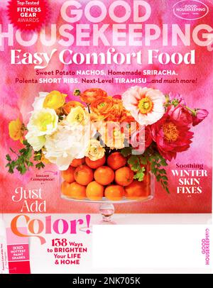 'Good Housekeeping' January/February 2023 issue cover, USA Stock Photo