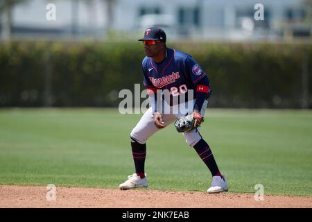 Minnesota Twins catcher Chris Williams (33) during a MiLB Spring Training  game against the Tampa Bay Rays on March 18, 2022 at the CenturyLink Sports  Complex in Fort Myers, Florida. (Mike Janes/Four