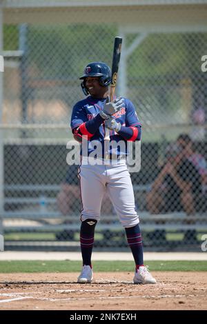 Minnesota Twins catcher Chris Williams (33) during a MiLB Spring Training  game against the Tampa Bay Rays on March 18, 2022 at the CenturyLink Sports  Complex in Fort Myers, Florida. (Mike Janes/Four