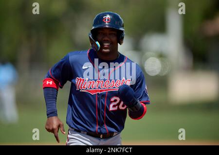 Minnesota Twins catcher Chris Williams (33) during a MiLB Spring Training  game against the Tampa Bay Rays on March 18, 2022 at the CenturyLink Sports  Complex in Fort Myers, Florida. (Mike Janes/Four