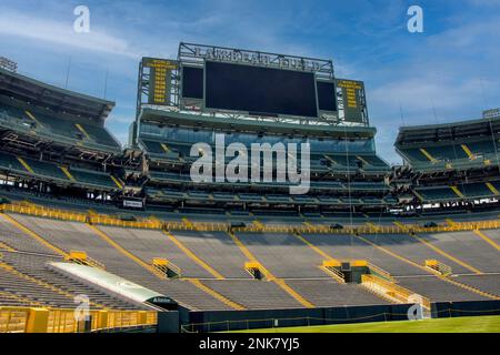 South End Zone Lambeau Field Green Bay Packers Stock Photo