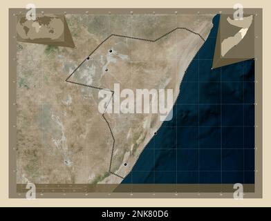 Mudug, region of Somalia. High resolution satellite map Stock Photo - Alamy