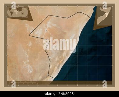 Mudug, region of Somalia. Low resolution satellite map Stock Photo - Alamy