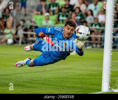 September 26, 2021: Los Angeles Galaxy goalkeeper Jonathan Bond (1) during  an MLS match between Austin