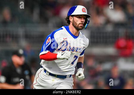 ATLANTA, GA - MAY 06: Atlanta Braves shortstop Orlando Arcia (11) during batting  practice prior to the MLB game between the Baltimore Orioles and Atlanta  Braves on May 6, 2023, at Truist