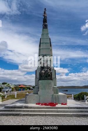 War memorial to Battle of Falkland Islands in 1914 Great War in Port Stanley Stock Photo