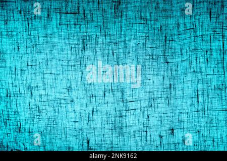 Aqua color abstract gradient high contrast backlit burlap background Stock Photo
