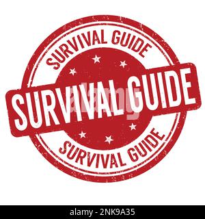 Survival guide grunge rubber stamp on white background, vector illustration Stock Vector