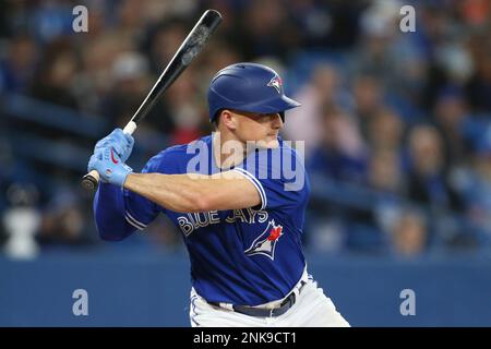 Toronto Blue Jays' Bradley Zimmer (7) steals second base as Boston