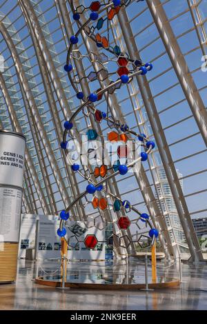 Giant Structure Representing the Helical Shape of Dna. Stock Photo
