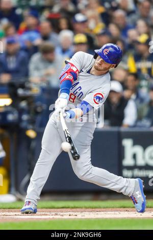 MILWAUKEE, WI - MAY 01: Chicago Cubs right fielder Seiya Suzuki (27) during  a game between the Milwaukee Brewers and the Chicago Cubs on May 1, 2022,  at American Family Field in