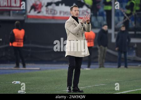 Roma, Italy. 23rd Feb, 2023. Matthias Jaissle head coach of FC Salzburg during the Europa League football match between AS Roma and FC Salzburg at Olimpico stadium in Roma (Italy), February 23th, 2023. Photo Andrea Staccioli/Insidefoto Credit: Insidefoto di andrea staccioli/Alamy Live News Stock Photo