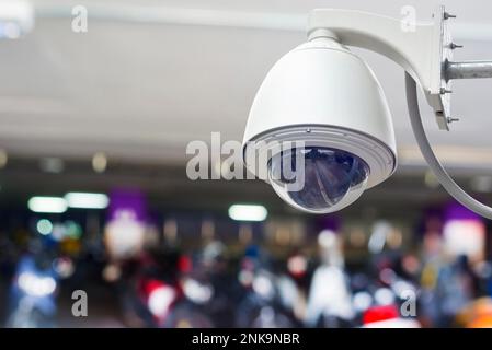 Security camera setup, cctv installation Stock Photo