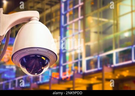 Security camera setup, cctv installation Stock Photo