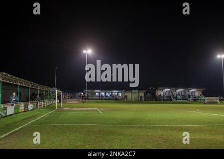 Golcar, England 04 March 2022. The North West Counties Football League Division One North match between Golcar United and Campion AFC. Stock Photo