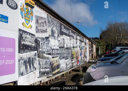 Bacup, England 05 March 2022. The North West Counties Football League Division One North match between Bacup Borough and St Helens Town. Stock Photo