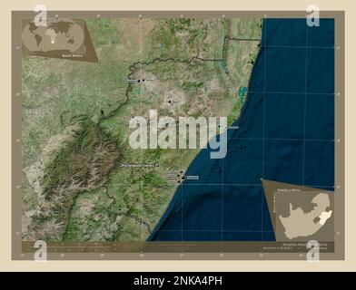 Mpumalanga, province of South Africa. High resolution satellite map ...
