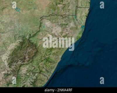 KwaZulu-Natal, province of South Africa. High resolution satellite map Stock Photo