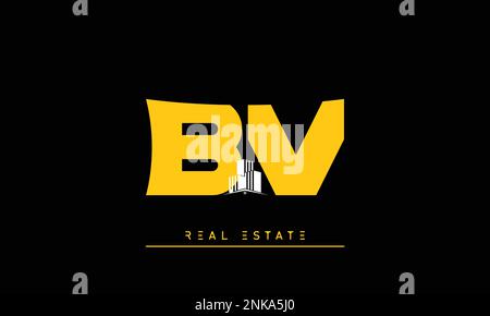 Real Estate letters Initials Monogram logo BV , VB Stock Vector