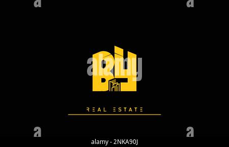 Real Estate letters Initials Monogram logo BY , YB Stock Vector