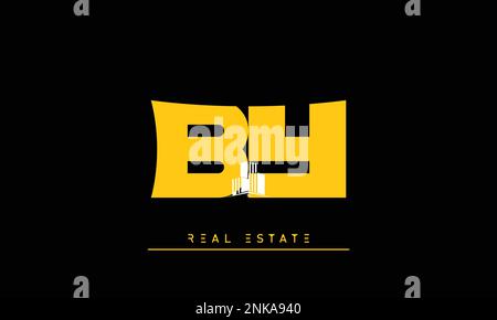 Real Estate letters Initials Monogram logo BY , YB Stock Vector