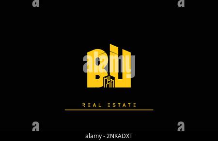 Real Estate letters Initials Monogram logo BU , UB Stock Vector