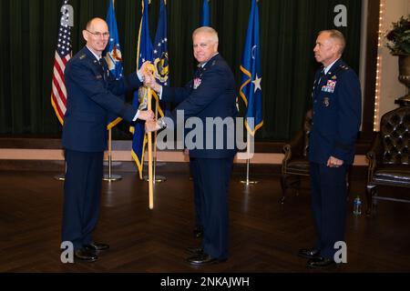 Gen. Duke Richardson (center right), Air Force Materiel Command ...