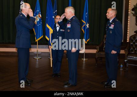 Gen. Duke Richardson (center right), Air Force Materiel Command ...