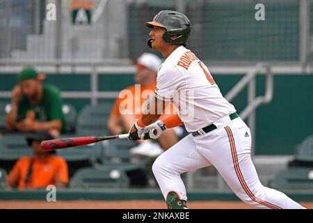 CORAL GABLES, FL - JUNE 04: Miami catcher Maxwell Romero Jr. (4