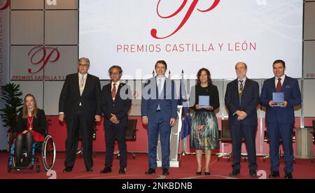 L-R) The swimmer Marta Fernández; the writer Juan Manuel de Prada; the  professor of Biochemistry and