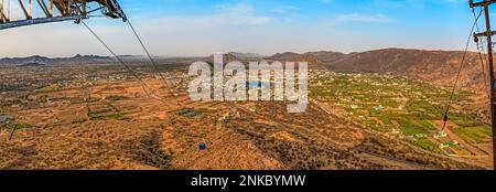 Savitri Mata Ropeway Pushkar India Stock Photo