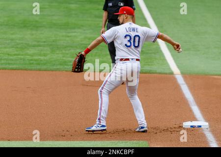 Arlington, TX, USA. 10th Apr, 2021. Globe Life Field during a Major League  Baseball game between the Texas Rangers and the San Diego Padres on April  10, 2021 in Arlington, Texas. Credit