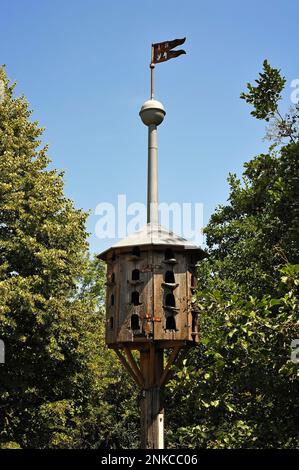 Old dovecote from 1894, Franconian Open Air Museum Bad Windsheim, Lower Franconia, Bavaria, Germany Stock Photo