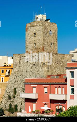 Medieval Staufer Castle, Castello Svevo, Old Town, Termoli, Molise, Italy Stock Photo