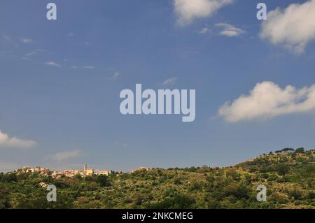 Montemaggiore in the municipality of Montegrosso in the north of Corsica, France Stock Photo