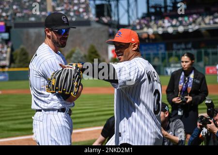 Russell Wilson throws first pitch at Rockies Opening Day