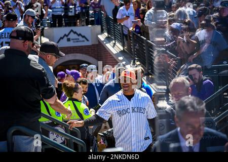 Russell Wilson throws first pitch at Rockies Opening Day