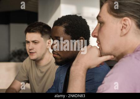 Team of professional software developer and brainstorming and programming on site, software and technology work. Coding technologies, site design Stock Photo