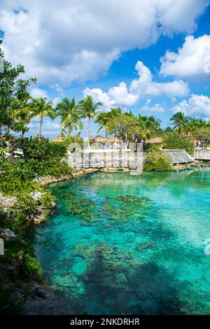 A lagoon in Chankanaab Beach Adventure Park, Cozumel, Mexico. Stock Photo