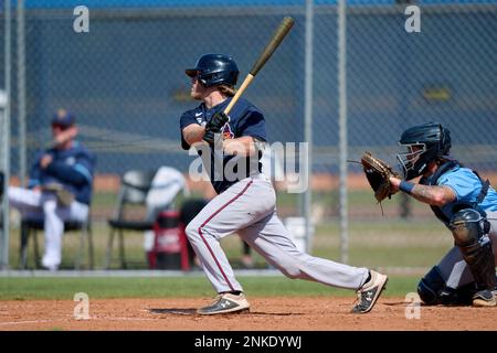 Atlanta Braves pitcher Rolddy Munoz (40) during a MiLB Spring Training game  against the Tampa Bay Rays on March 26, 2022 at Charlotte Sports Park in  Port Charlotte, Florida. (Mike Janes/Four Seam