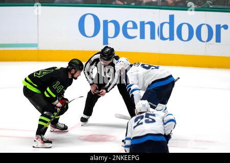 Jamie Benn of the Dallas Stars prepares to take on the Winnipeg Jets