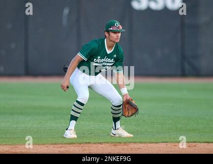 IMG Academy Ascenders second baseman Drake Varnado (9) during a game  against the Lakeland Dreadnaughts on February 20, 2021 at IMG Academy in  Bradenton, Florida. (Mike Janes/Four Seam Images via AP Stock