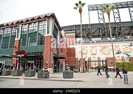 San Francisco Giants' Dugout Store at Oracle Park in San Francisco, Calif.,  on Tuesday, March 26, 2019. (Scott Strazzante/San Francisco Chronicle via  AP Stock Photo - Alamy