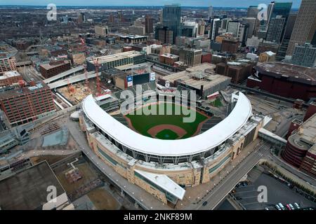 Minneapolis And Target Field Aerial View 04 Apr 2018 Stock Photo