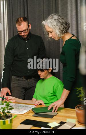 Architects having a meeting in office Stock Photo