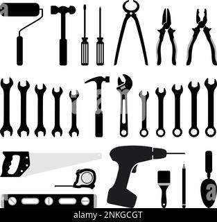 silhouette icon carpentry tool vector design concept Stock Vector