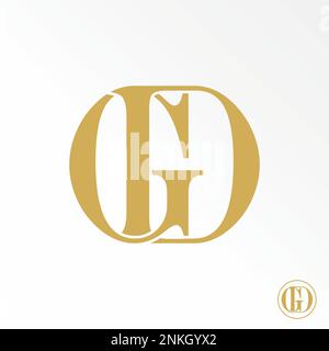 Letter or word DG or GD line serif font with connected or merging image graphic icon logo design abstract concept vector stock monogram or initial Stock Vector