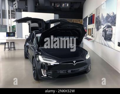 MARCH 22nd 2022: Tesla, Inc. officially opens its first European factory and assembly plant in Grunheide, Germany near Berlin. - File Photo by: zz/STRF/STAR MAX/IPx 2020 8/14/20 The Tesla Automobile dealership on August 14, 2020 in Downtown Manhattan, New York City. (NYC)