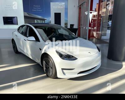 MARCH 22nd 2022: Tesla, Inc. officially opens its first European factory and assembly plant in Grunheide, Germany near Berlin. - File Photo by: zz/STRF/STAR MAX/IPx 2021 5/15/21 The Tesla Automobile dealership on May 15, 2021 in Downtown Manhattan, New York City. (NYC)