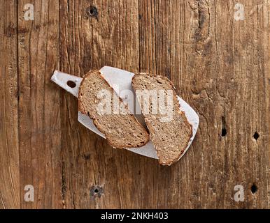 Slices of fresh homemade bread Stock Photo